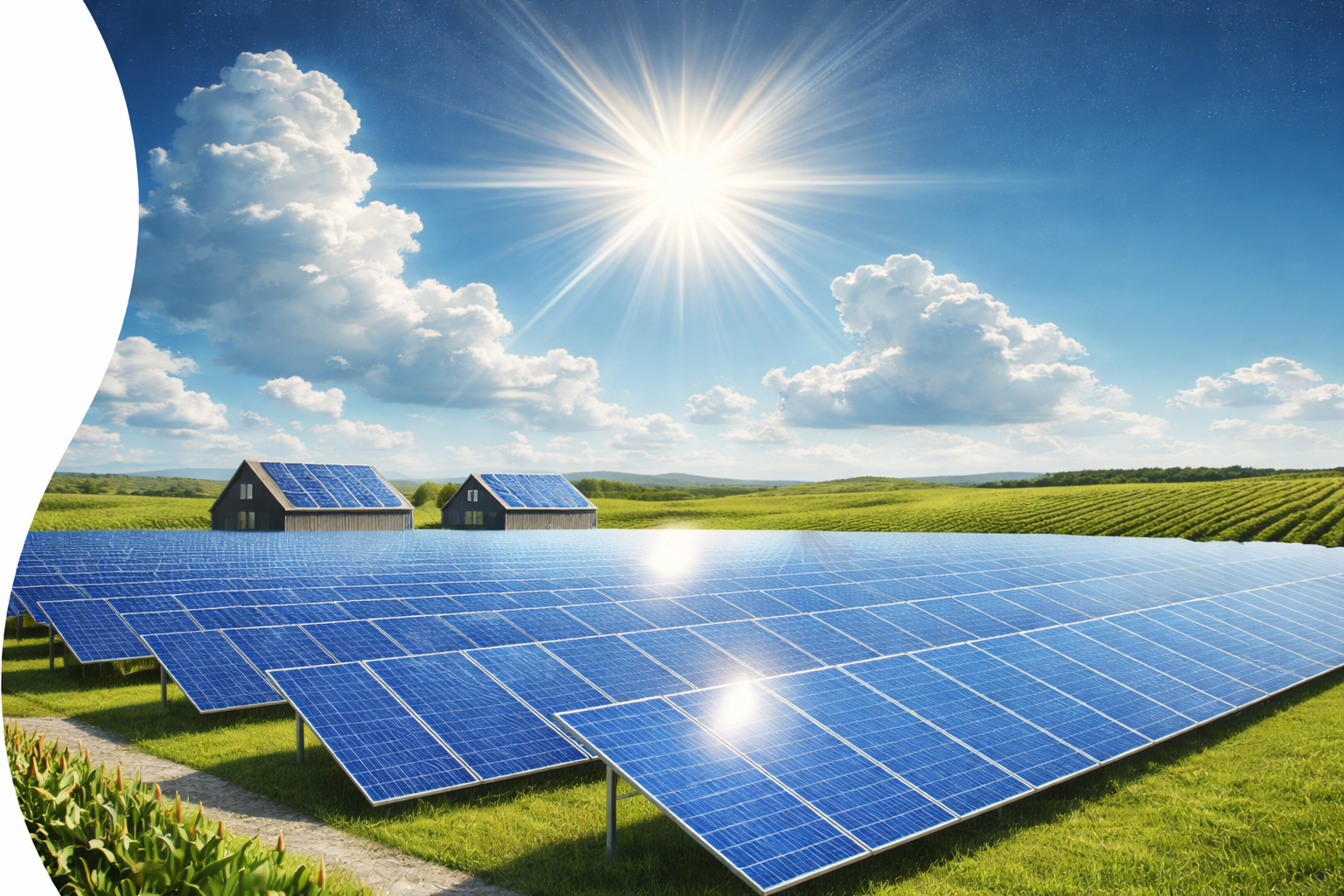 Solar panels installed on Indian homes generating clean energy