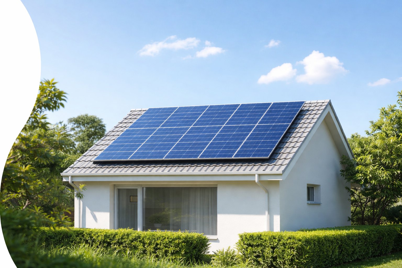 Solar panels installed on Indian homes generating clean energy