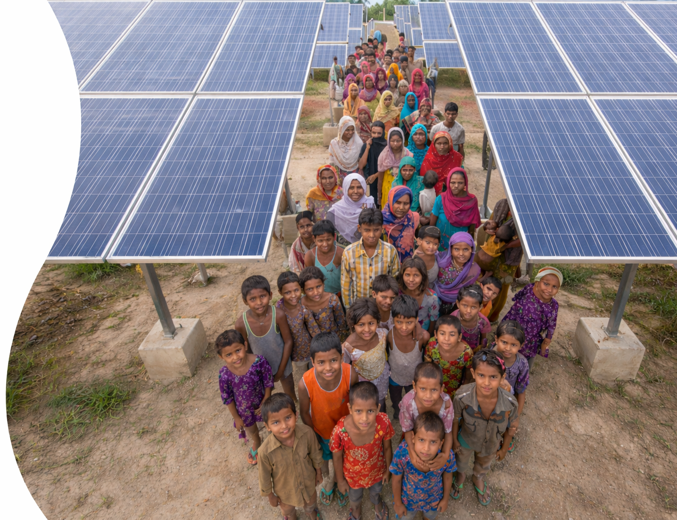 Solar panels installed on Indian homes generating clean energy